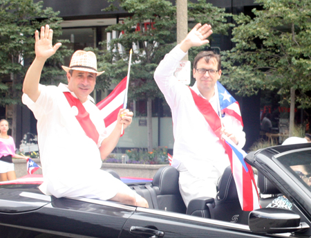 Coucilmen Matt Zone and Brian Cummins at Cleveland Puerto Rican Parade 2012