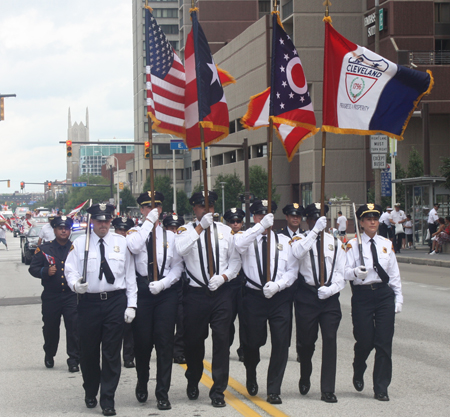 Flags at Cleveland Puerto Rican Parade 2012