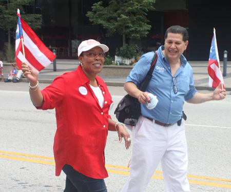 Rep Marcia Fudge and Richard Romero