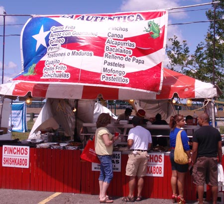 Food stand at Puerto Rican and Latino fest 2009 in Cleveland