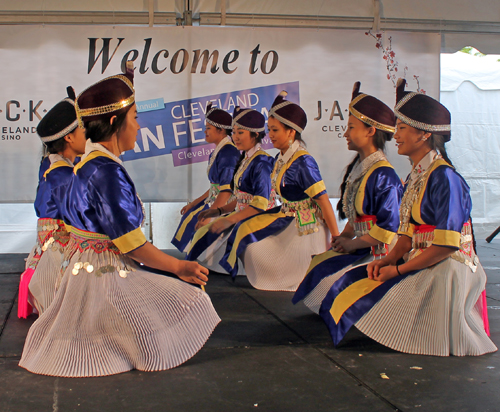 Paj Tawg Tshiab, Hmong Dance of Blooming Flowers, performed traditional Hmong dances in beautiful costumes at the 2016 Cleveland Asian Festival