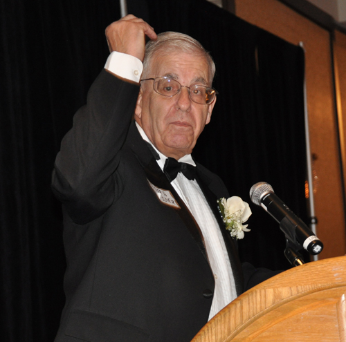 Joe Meissner giving acceptance speech