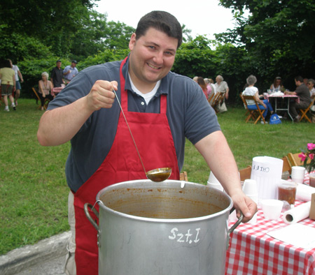 Serving Hungarian Goulash