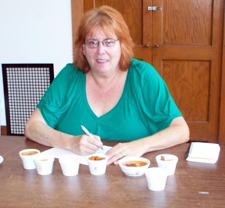 Debbie Hanson judging 2010 Cleveland Hungarian Goulash Gulyas Cook-Off