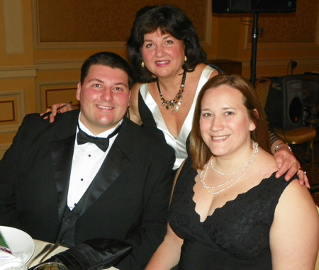 Newlyweds John and Julie Megyimori with mother Marika