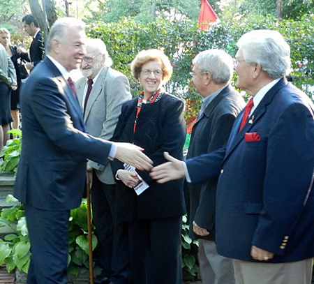 Hungarian president Pl Schmitt in the Hungarian Cultural Garden