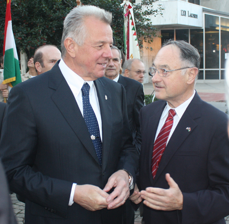 President Pál Schmitt withDr Steven Reger