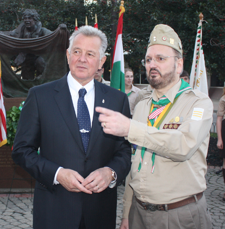 Hungarian President Pl Schmitt with Mike Horvath