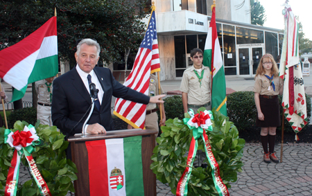 Hungarian president Pl Schmitt in Cleveland Ohio