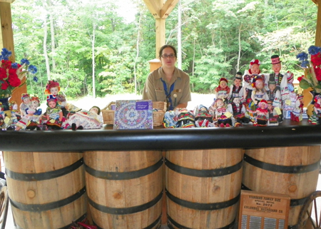 Hungarian Girl Scout Anna Kiss with dolls