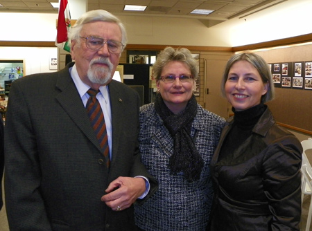 Consul Laszlo Bojtos, Andrea Meszaros and Katalin Csobor