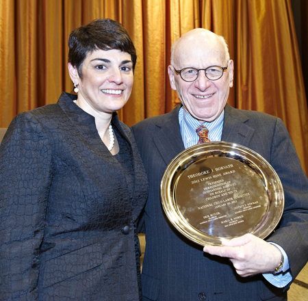 Maria R. Morris, Executive Vice President, MetLife, Inc. and Chair, 2012 Lewis Hine Awards and Ted Horvath - photo by Lisa Berg