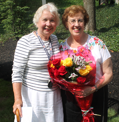 Erika Puussaar from the Estonian Garden and Carolyn Balogh