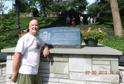 Greg Polyak at the new Legacy Wall