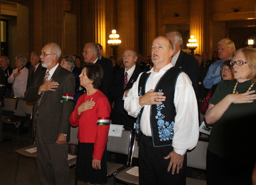 Singing the national anthems