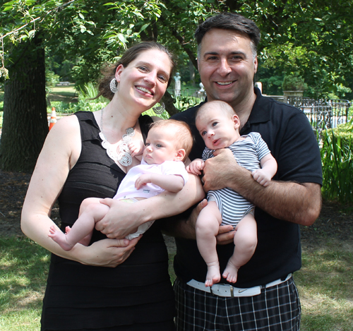 Vera and husband with their twins