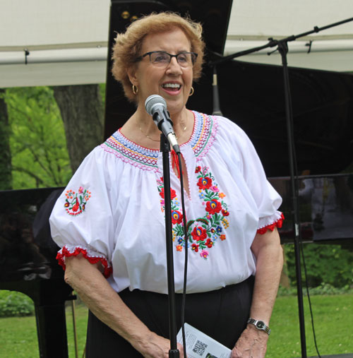 Hungarian Cultural Garden president Carolyn Balogh