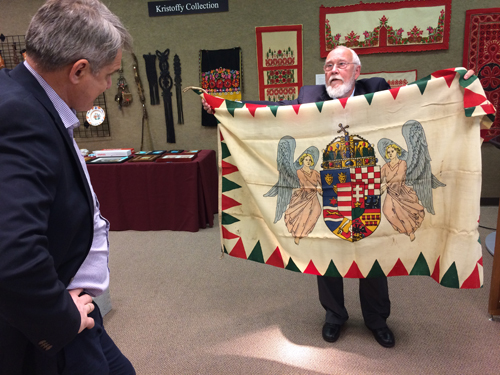WWII flag for Hungarian Brigadier General in Cleveland
