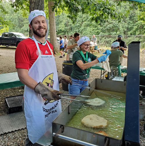 Grilling at Hungarian Scout Festival