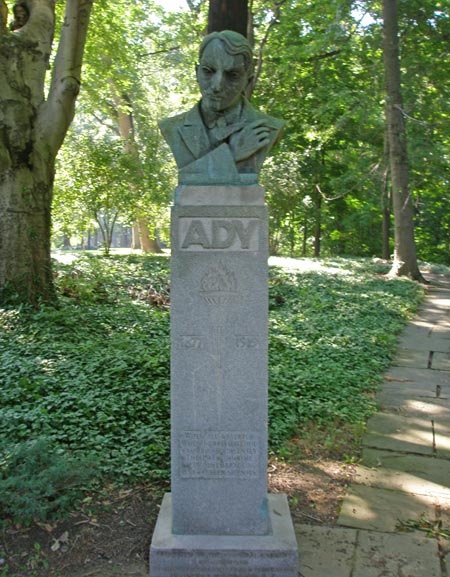 Endre Ady statue at Hungarian Cultural Garden in Cleveland Ohio - photos by Dan Hanson