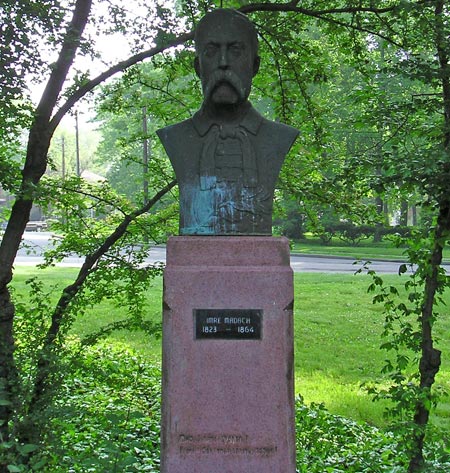 Imre Madach statue at Hungarian Cultural Garden in Cleveland Ohio - photos by Dan Hanson