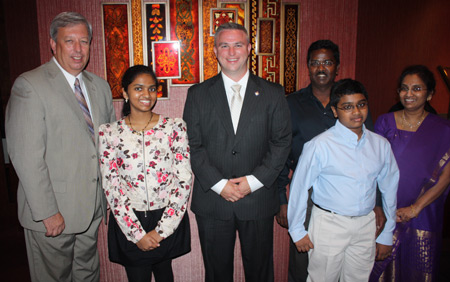 Mayor Stefanik, Rep Patten with Anamika and family