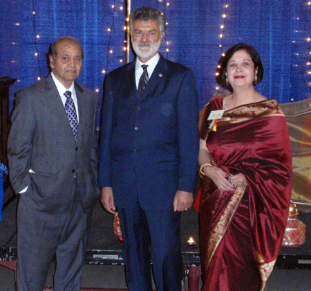 Cleveland Mayor Frank Jackson with Harjit and Mona Alag