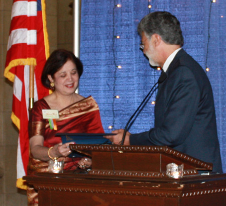 FICA President Mona Alag and Cleveland Mayor Frank Jackson