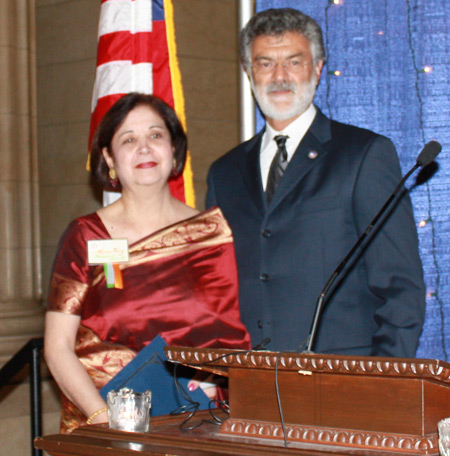 FICA President Mona Alag and Cleveland Mayor Frank Jackson