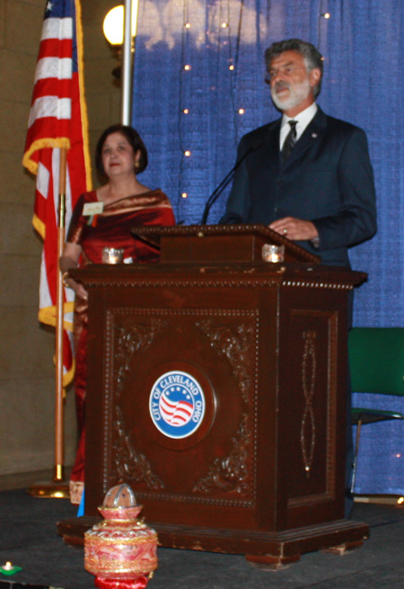 FICA President Mona Alag and Cleveland Mayor Frank Jackson