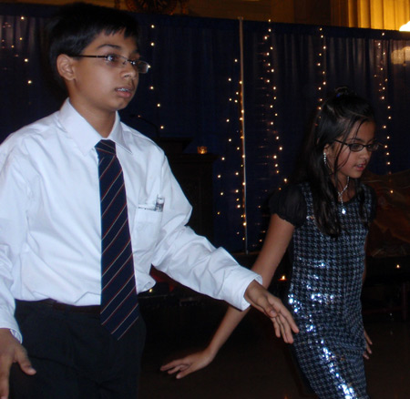 Young Om Shanti Om dancers at Diwali celebration at Cleveland City Hall