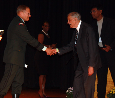 Lt. General Robert Wagner and Lt Colonel Om Julka 