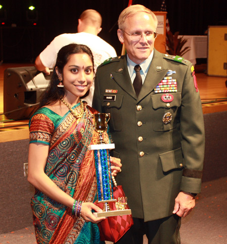 India Fest winner with Lt General Robert Wagner
