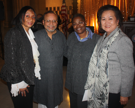 Councilman Mamie Mitchell, Asim Datta and Gia Hoa Ryan