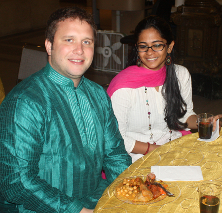Enjoying Saffron Patch food at Diwali