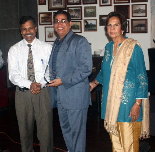 AIPNO President Elumalai Appachi, MD, Ash Chawla and Dr. Gita Gidwani