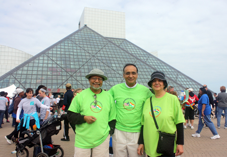 Asim Datta, Ramesh Mirakhur and Mona Alag at the Rock and Roll Hall of Fame