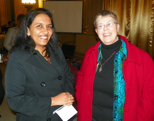 Prasadani Idippily and Sr. Donna Wilhelm