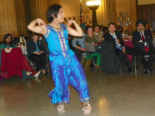 Sanjib Bhattacharya at Cleveland City Hall for Diwali