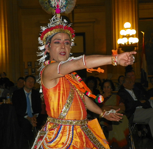 Sanjib Bhattacharya at Cleveland City Hall for Diwali