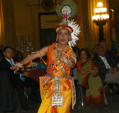 Sanjib Bhattacharya at Cleveland City Hall for Diwali