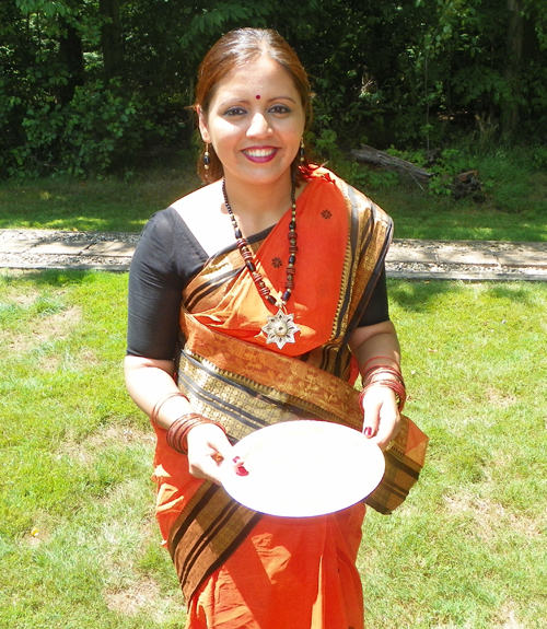 Indian woman at Holi