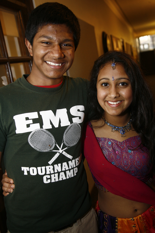 Boy and Girl at FICA Holi celebration in Cleveland