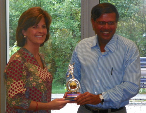 Mayor Susan Tucker and Debabrath Ghosh