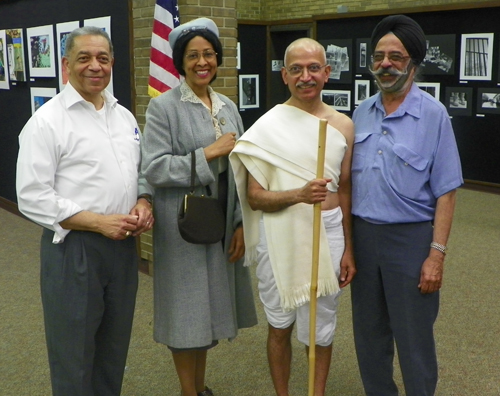 Mahatma Gandhi, Martin Luther King and Rosa Parks with Paramjit Singh