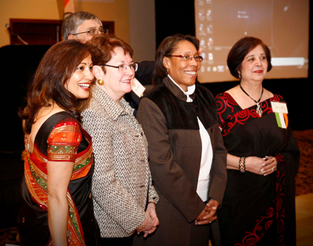 Sangita Bafna, Ambassador Heather Hodges, Anjan Ghose, Representative Marcia Fudge and Mona Alag