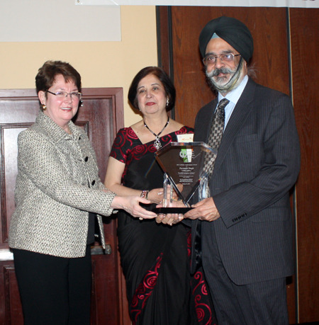 Ambassador Heather Hodges, Mona Alag and Paramjit Singh