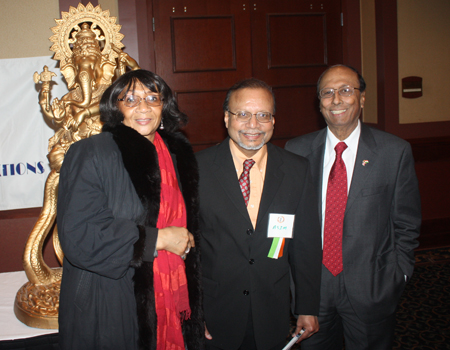 Councilwoman Mamie Mitchell, Asim Datta and Sunil Dutta