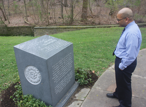 Samip Mallick in the Cleveland Indian Cultural Garden