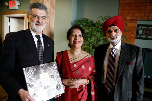 Cleveland Mayor Frank Jackson, Ambassador Nirupama Rao and Ratanjit Sondhe